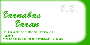 barnabas baran business card